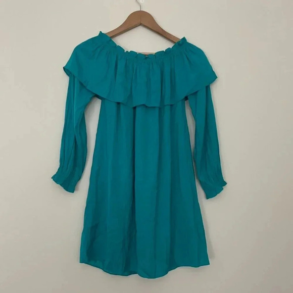 Lilly Pulitzer Dee Dee Off The Shoulder Dress in Malachite Size XXS - Picture 2 of 5